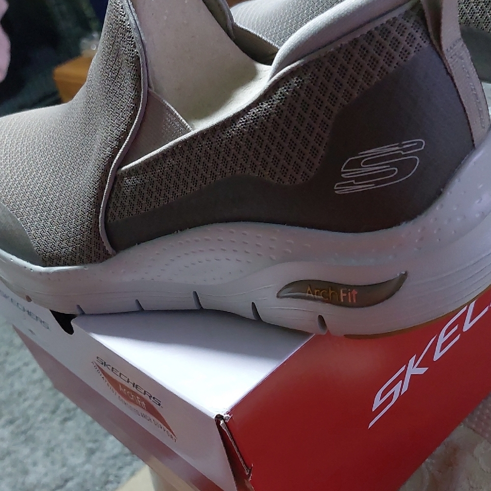 Skechers Men's Gray Slip-On Shoes - Picture 13 of 15